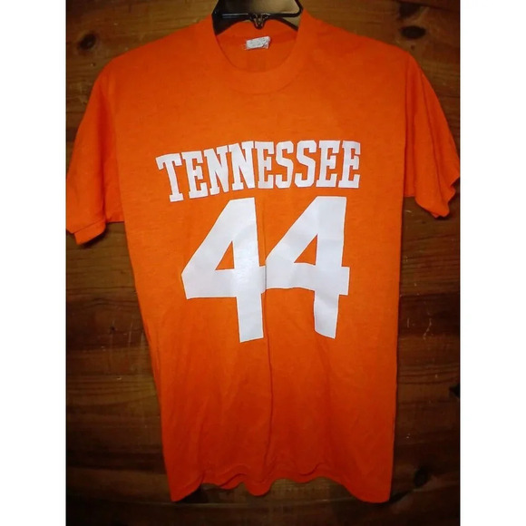 Vintage Tennessee Volunteers Men's Medium Orange T Shirt Knit In USA - Picture 1 of 5